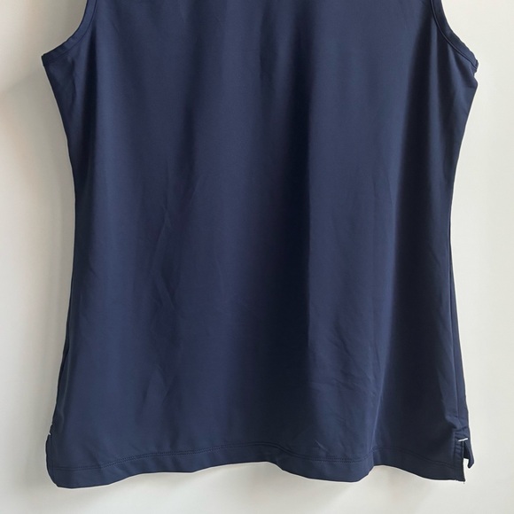 Peter Millar Golf Banded Sport Sleeveless Button Golf Shirts in Navy Blue Medium - Picture 7 of 17